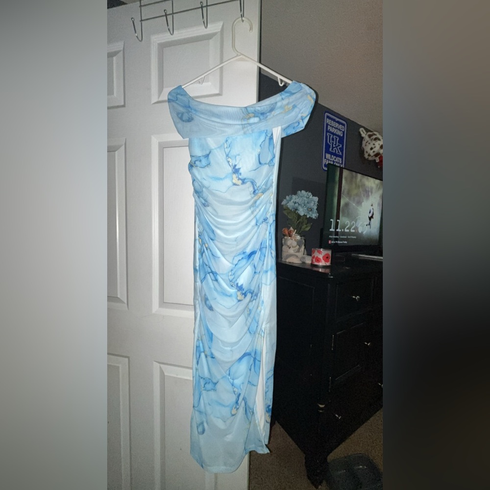 Blue Marble Maxi Dress